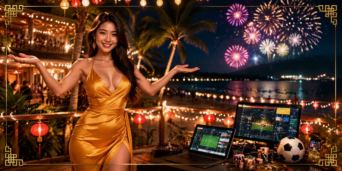 Người chơi tại Phú Quốc tham gia cá cược trực tuyến trên bãi biển với điện thoại di động